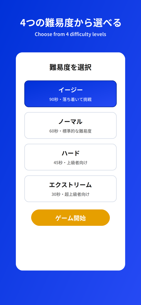 難易度選択画面